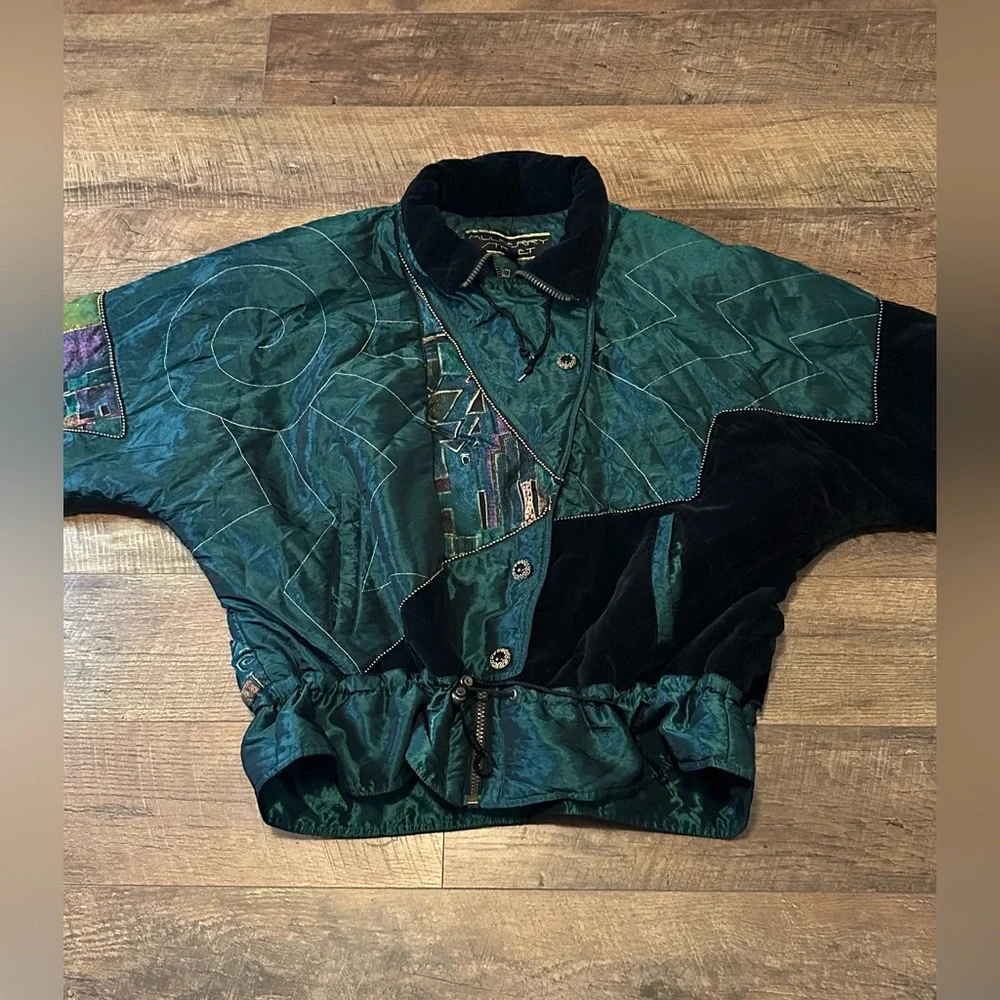 Vintage Mulberry Street Geometric Patchwork Oversized Coat/Jacket - Picture 13 of 14